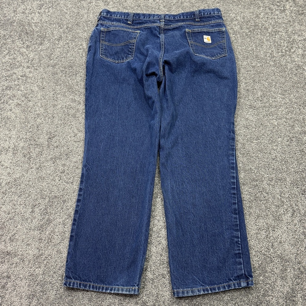 Carhartt FR Jeans Mens 42x32 Blue Flame Resistant Straight Workwear Denim Pants